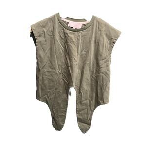 Baby By a Bathing Ape Dark Green Sleeveless Tie Front‎ Women's Crop Top Size XS